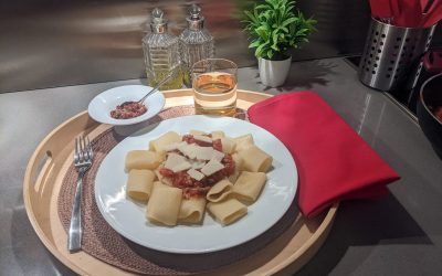 Paccheri napolitanos a la boloñesa