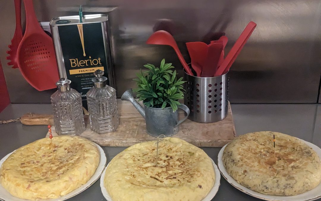 Tres tortillas ‘españolas’: con puerro, lomo y trufa